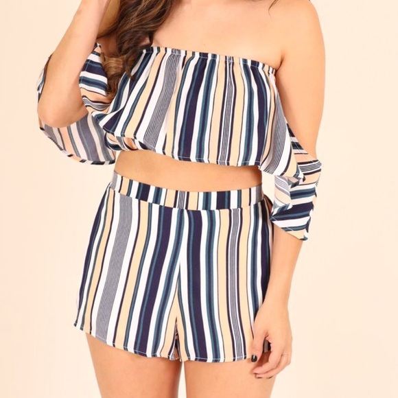 Peach Love California Other - SALE Two piece striped outfit